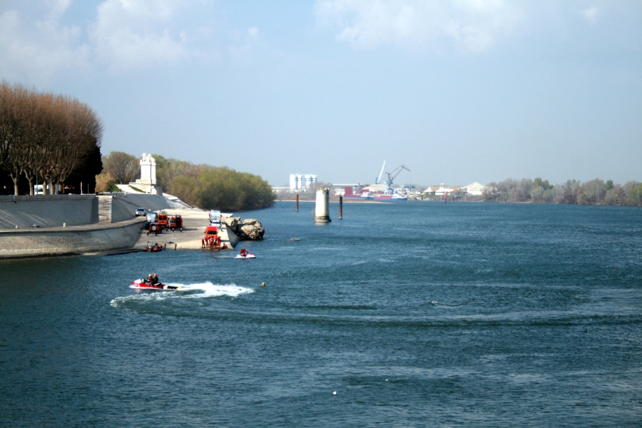 Firemen Training in the River